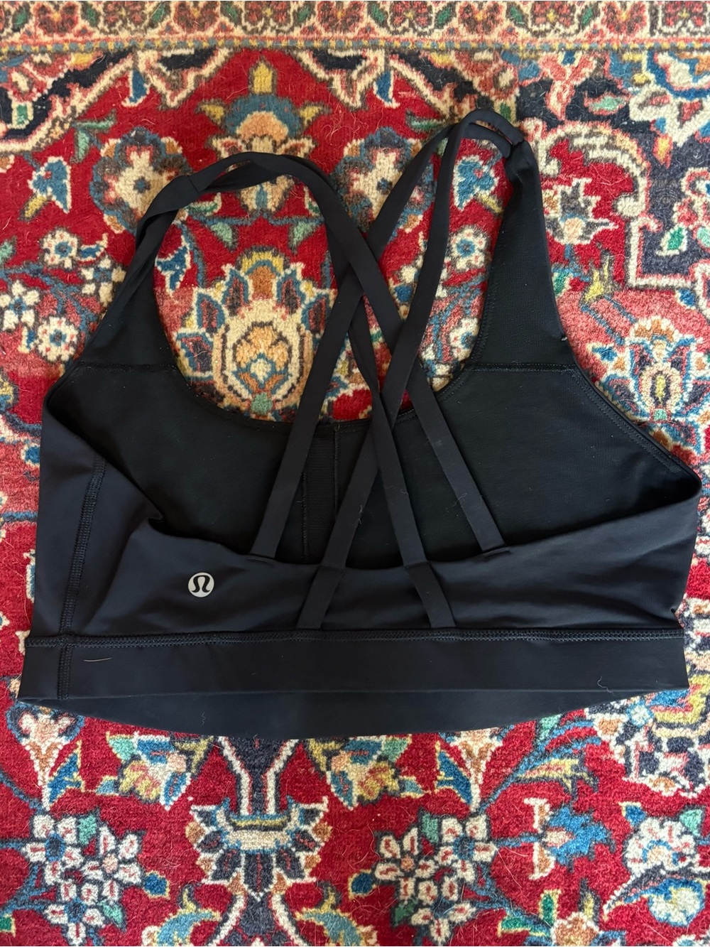 lululemon athletica Black Crisscross Strappy Sports Bra